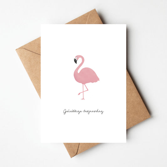 Wenskaart | Flamingo