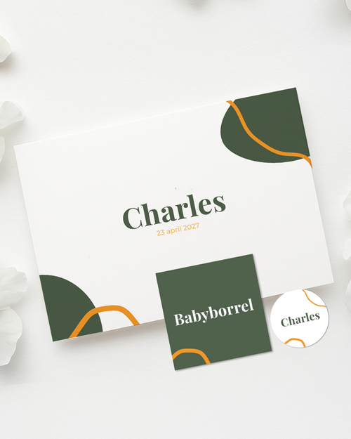 Canva geboortekaart bundel  – Charles