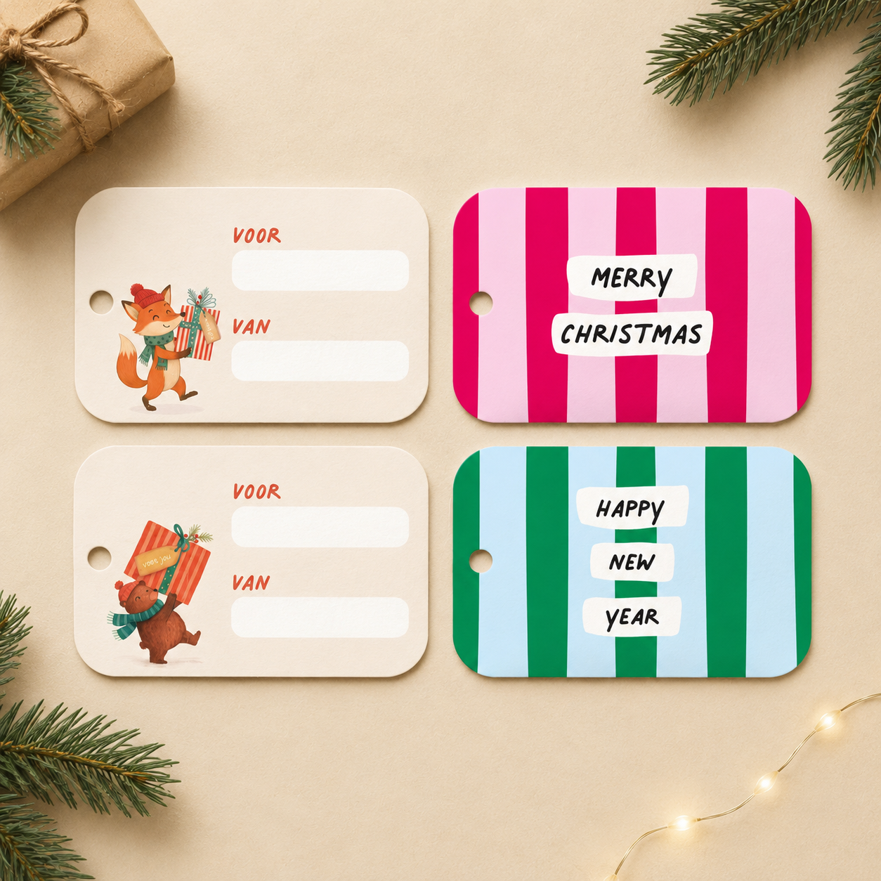 Cadeaulabels voor kerst