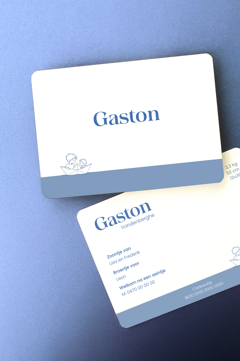 Canva geboortekaart template - Gaston