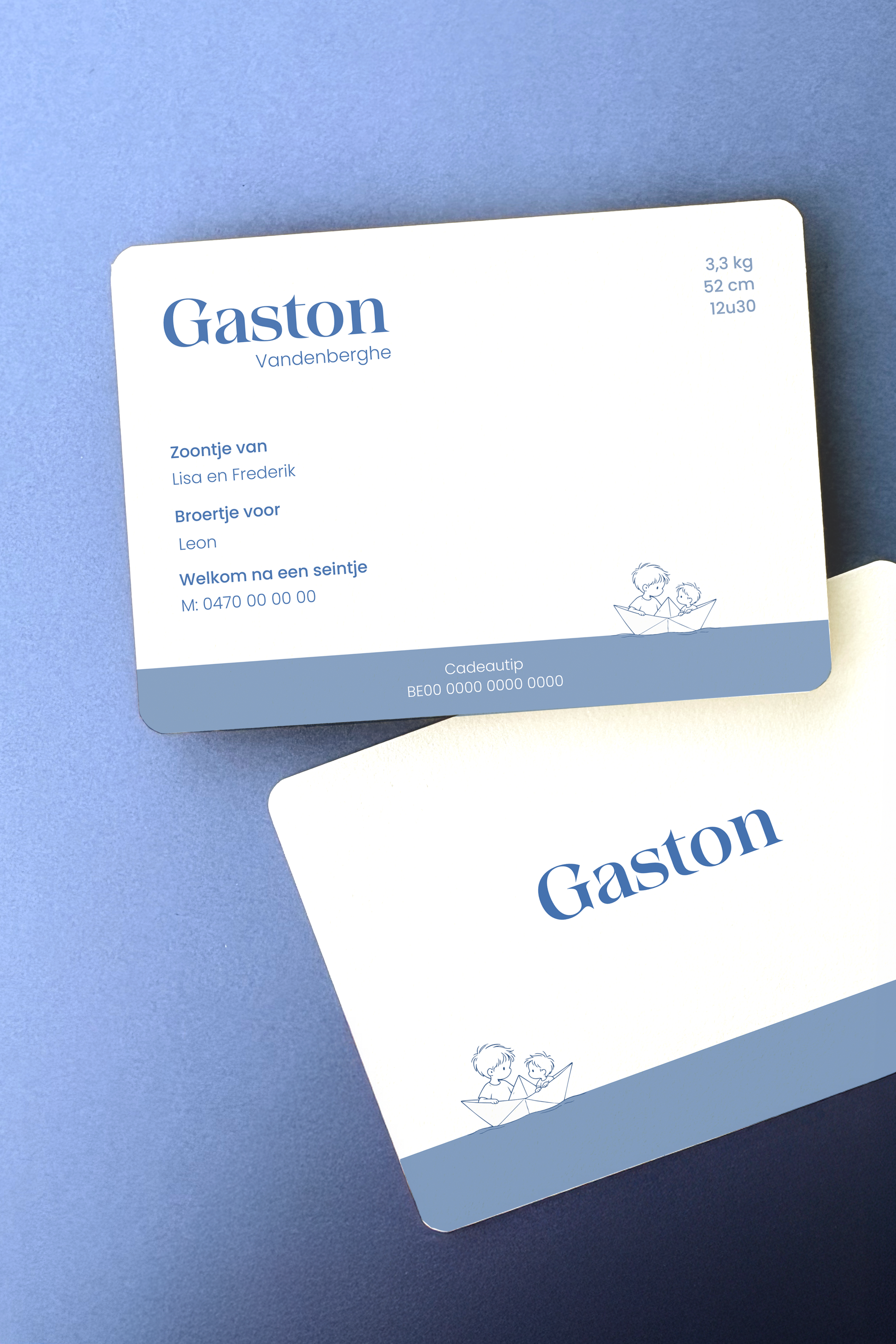 Canva geboortekaart template - Gaston