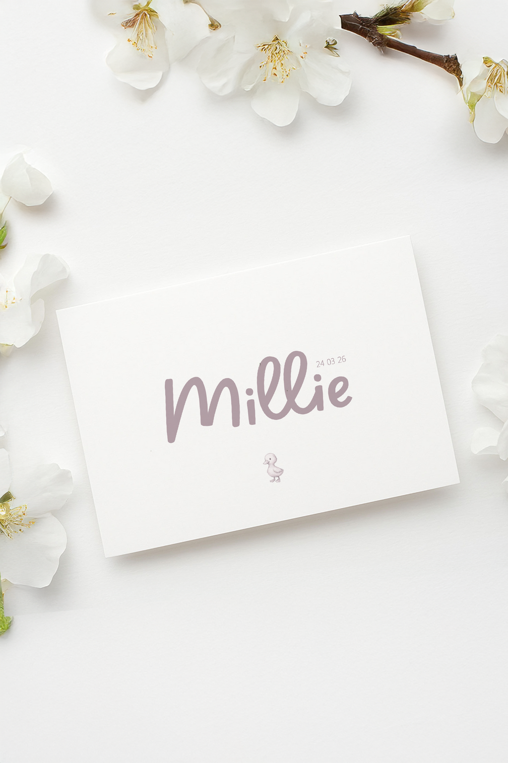 Geboortekaartje Canva template - Millie