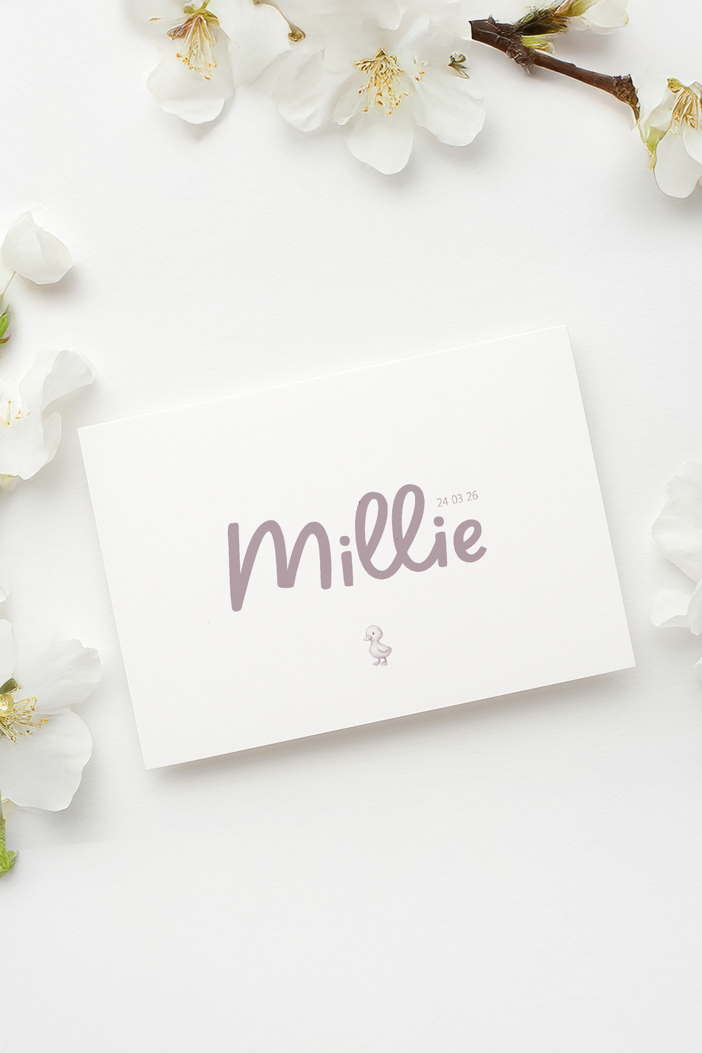 Geboortekaartje Canva template - Millie