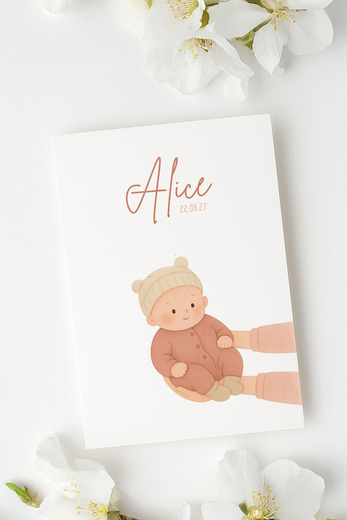 Geboortekaartje Canva template - Alice