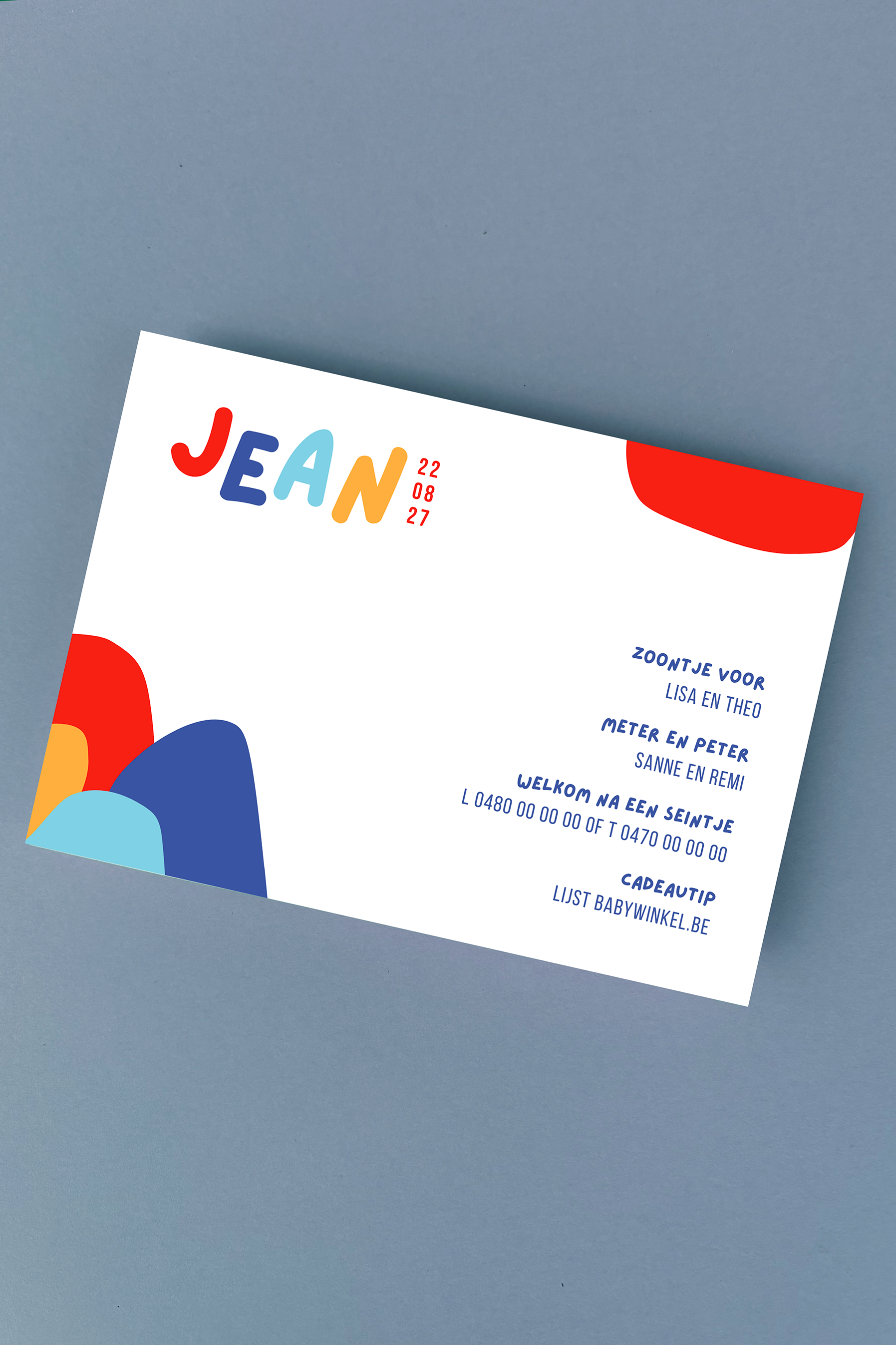 Canva geboortekaart template - Jean