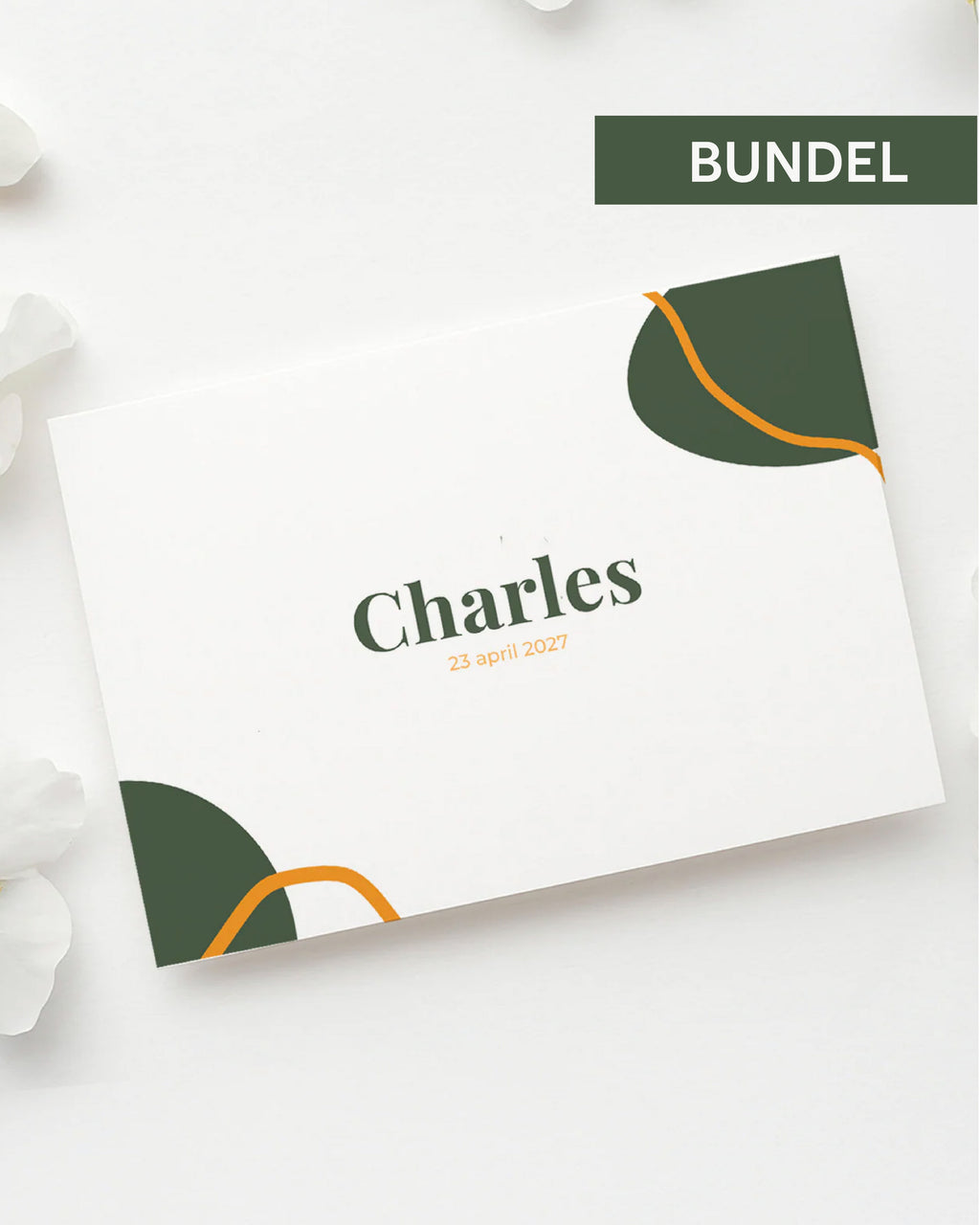 Canva geboortekaart bundel  – Charles