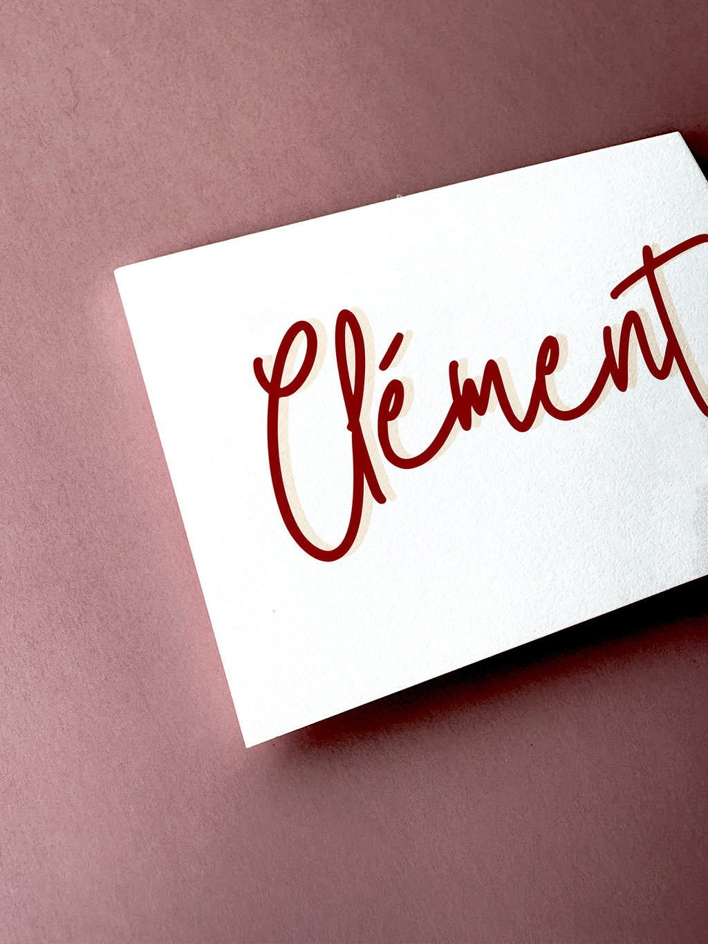 Geboortekaartje bordeaux jongen