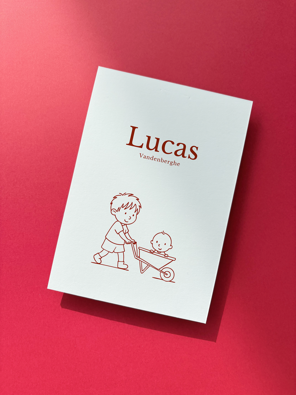 Geboortekaartje Canva template - Lucas