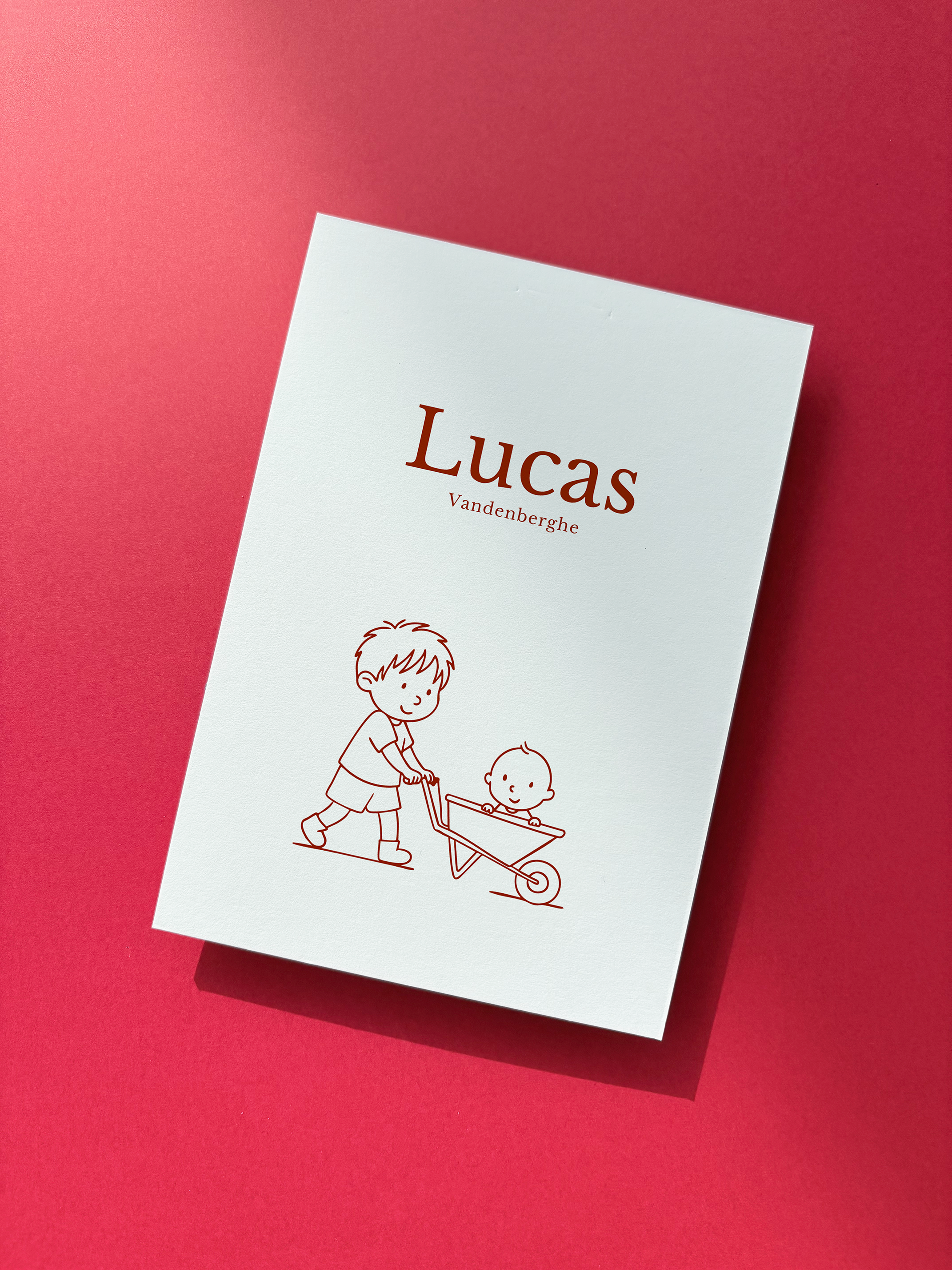 Geboortekaartje Canva template - Lucas