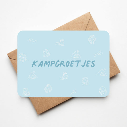 Kampgroetjes - Kaartje om mee te nemen op kamp