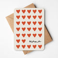 Super veel hartjes voor mama handgeschreven
