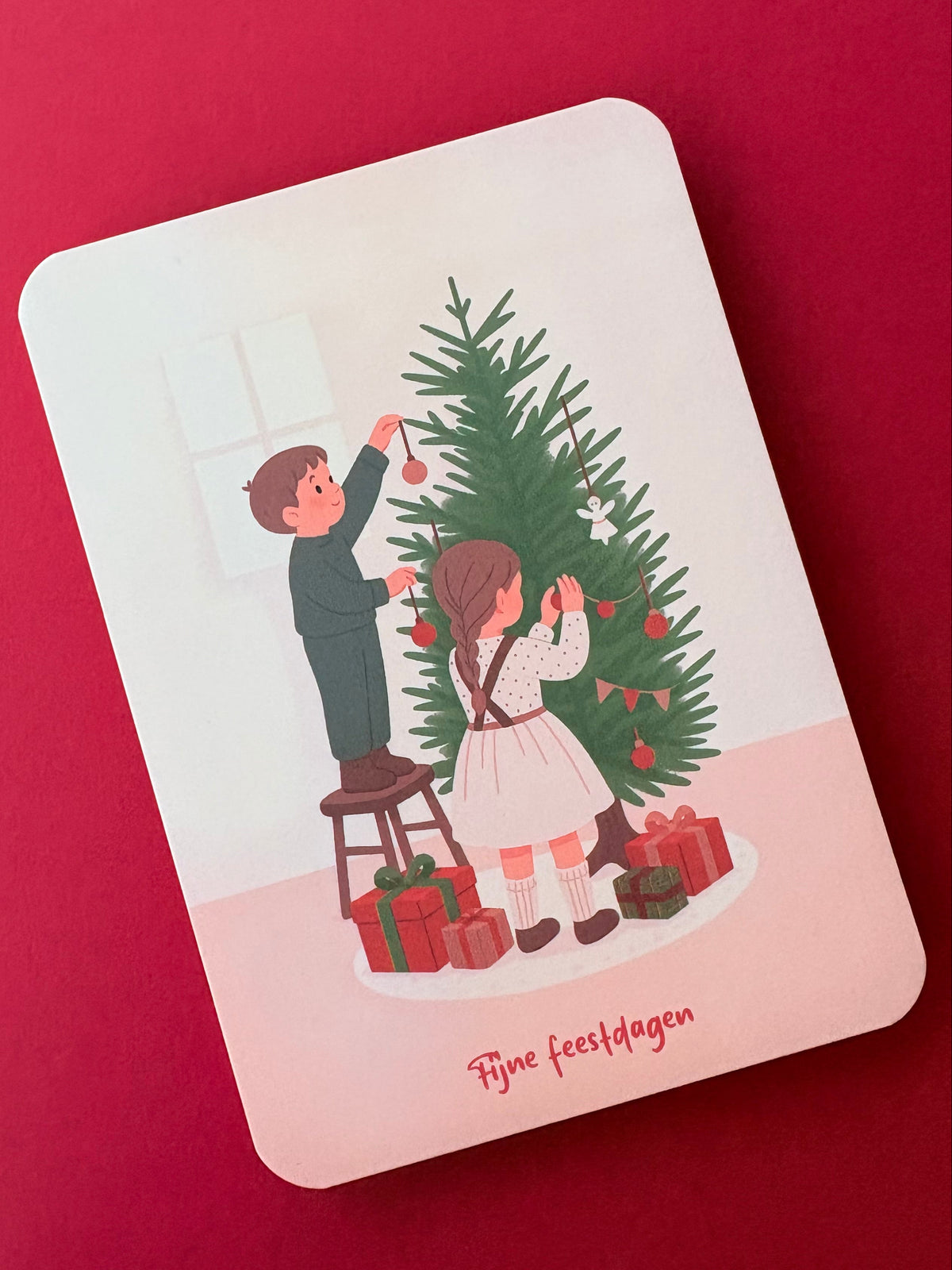 Leuke kerstkaart 2026 fijne feestdagen