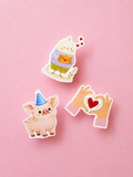 Set van 3 stickers