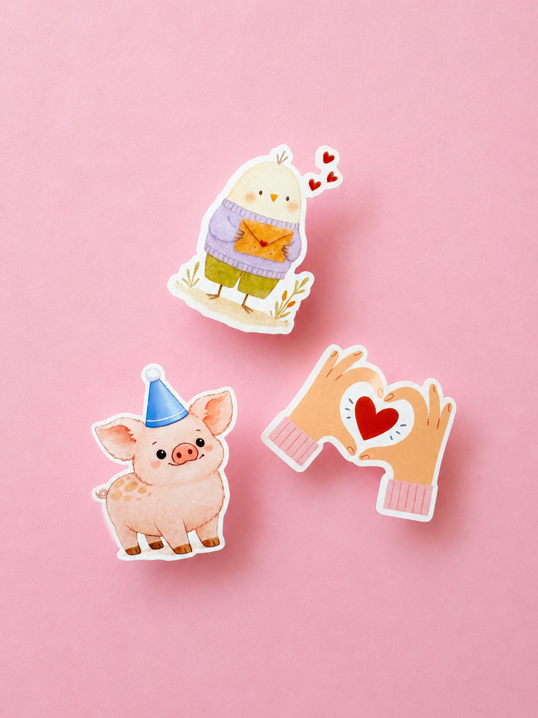 Set van 3 stickers