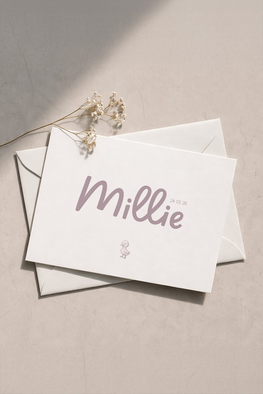 Canva geboortekaart template  - Millie