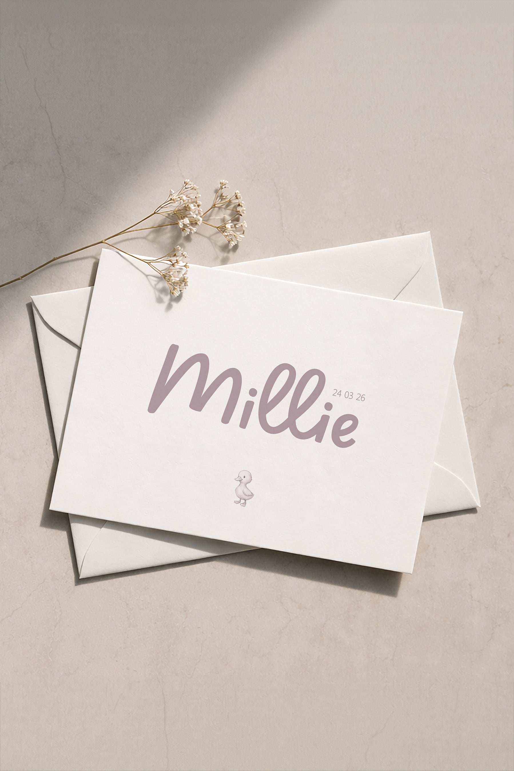 Canva geboortekaart template  - Millie