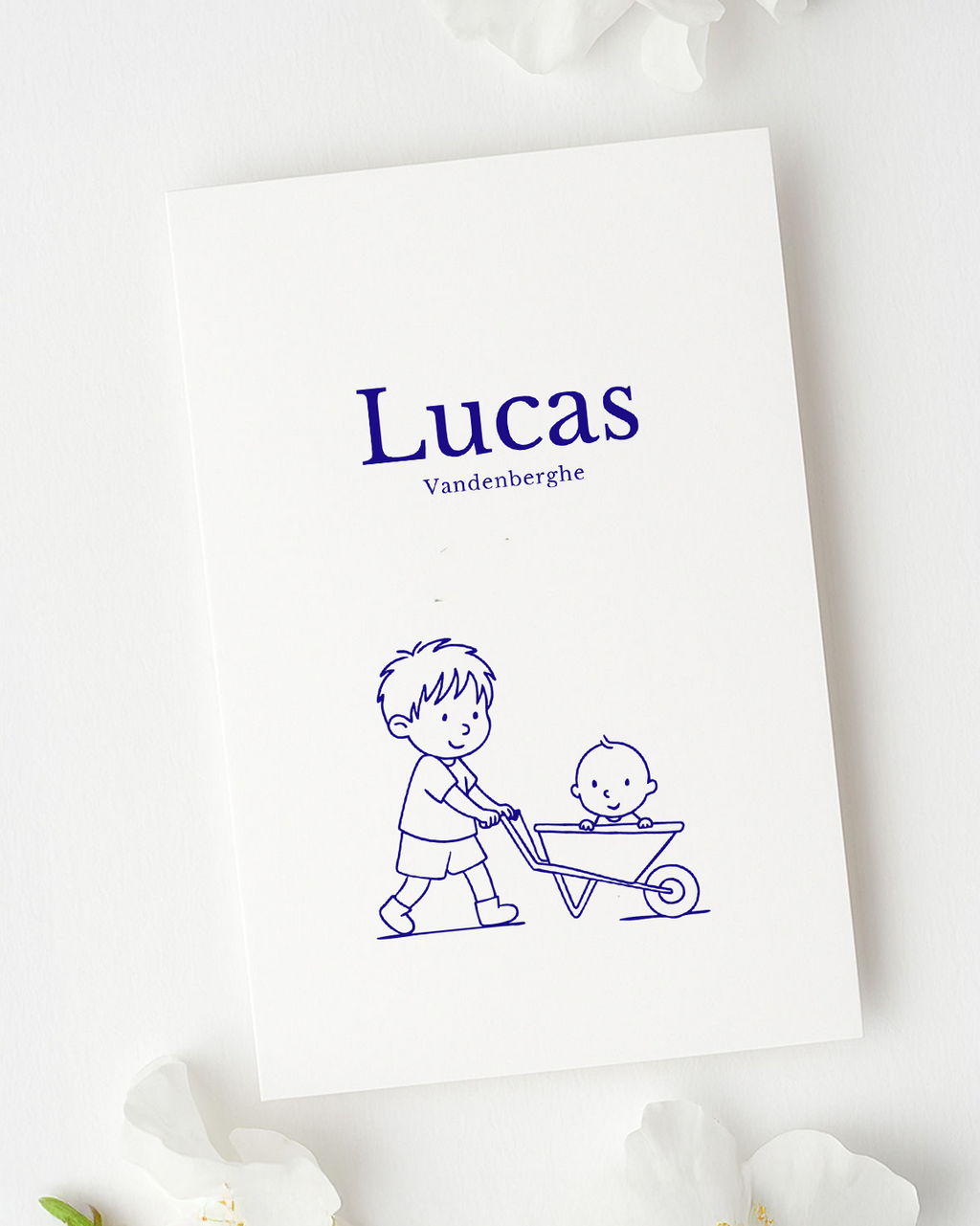 Geboortekaartje Canva template - Lucas