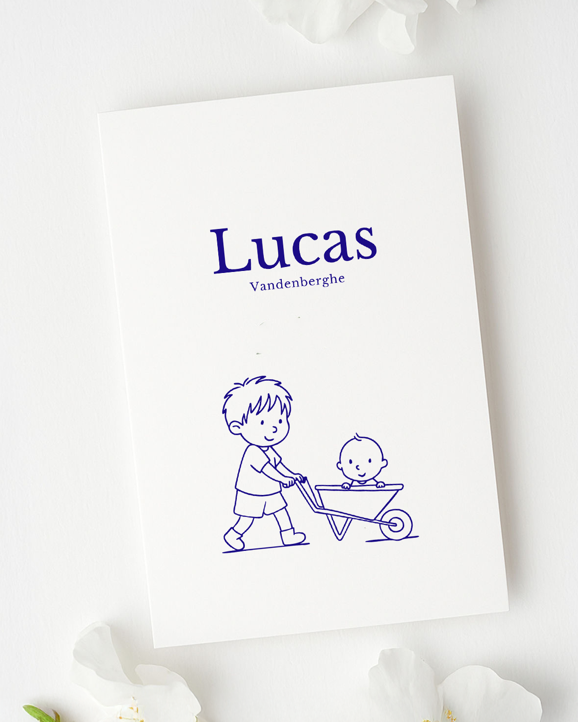 Geboortekaartje Canva template - Lucas