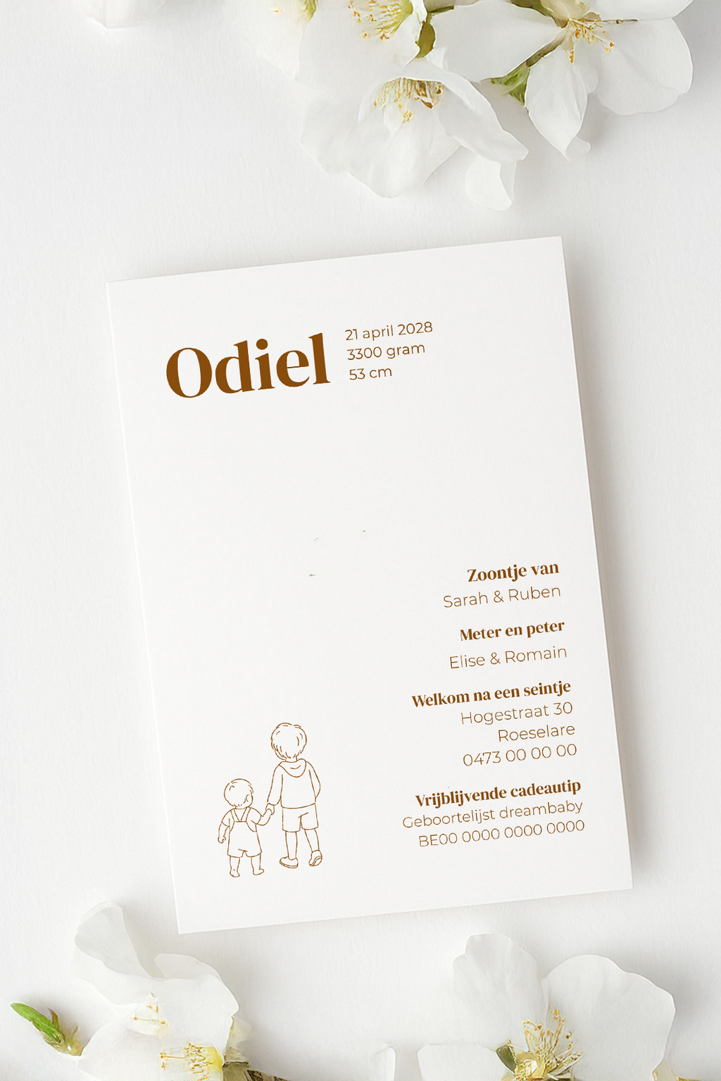 Geboortekaartje Canva template - Odiel