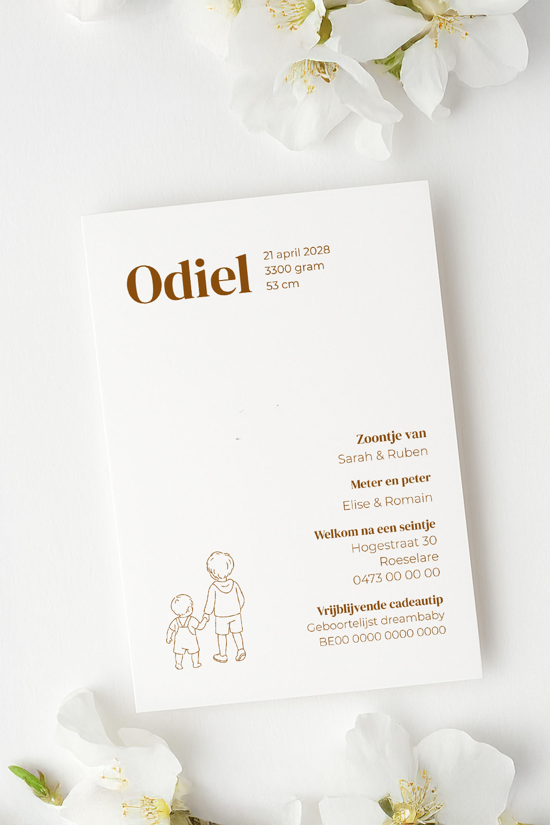 Geboortekaartje Canva template - Odiel