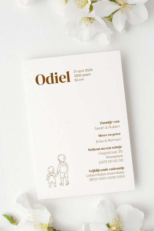 Canva geboortekaart template  - Odiel