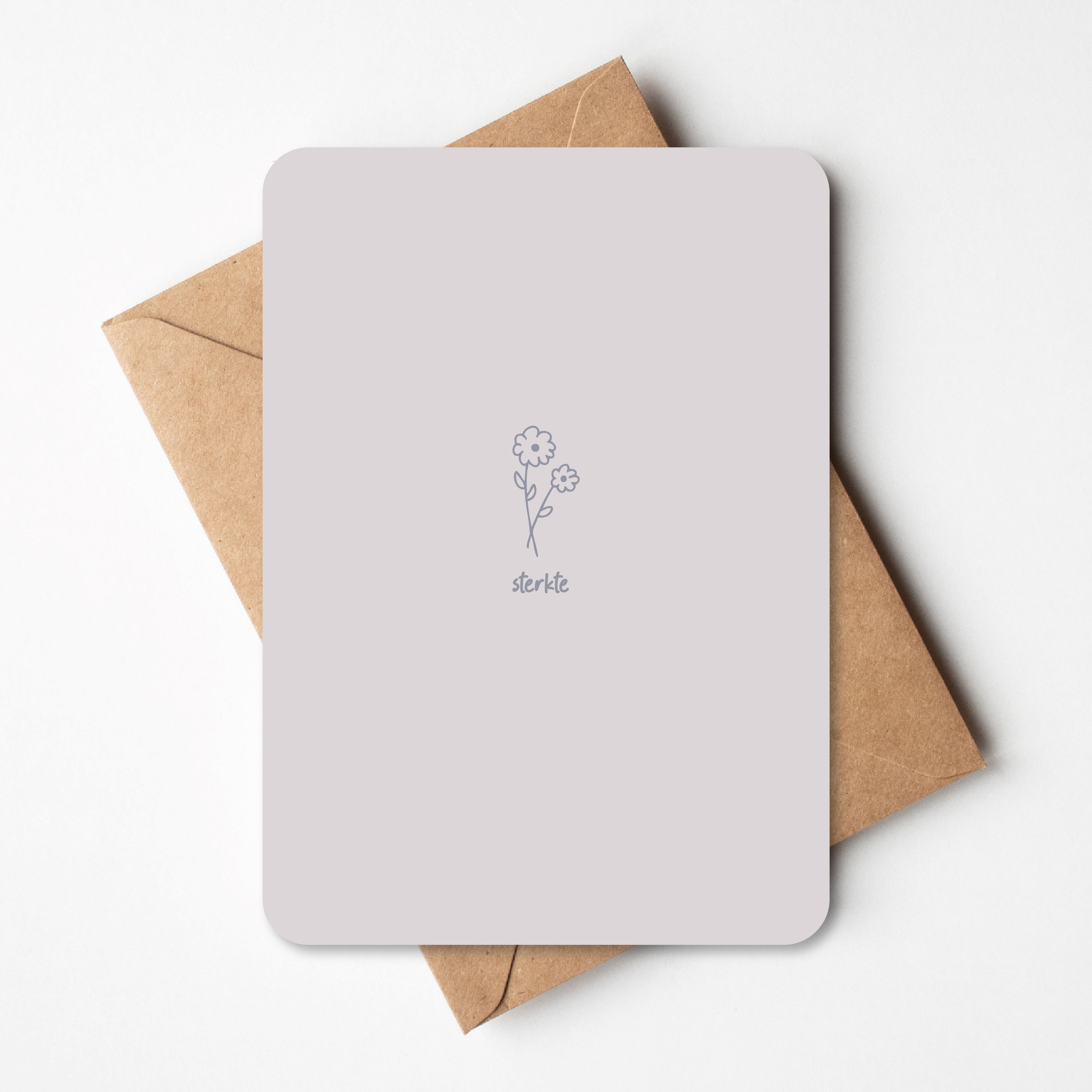 Minimalistisch kaartje voor innige deelneming