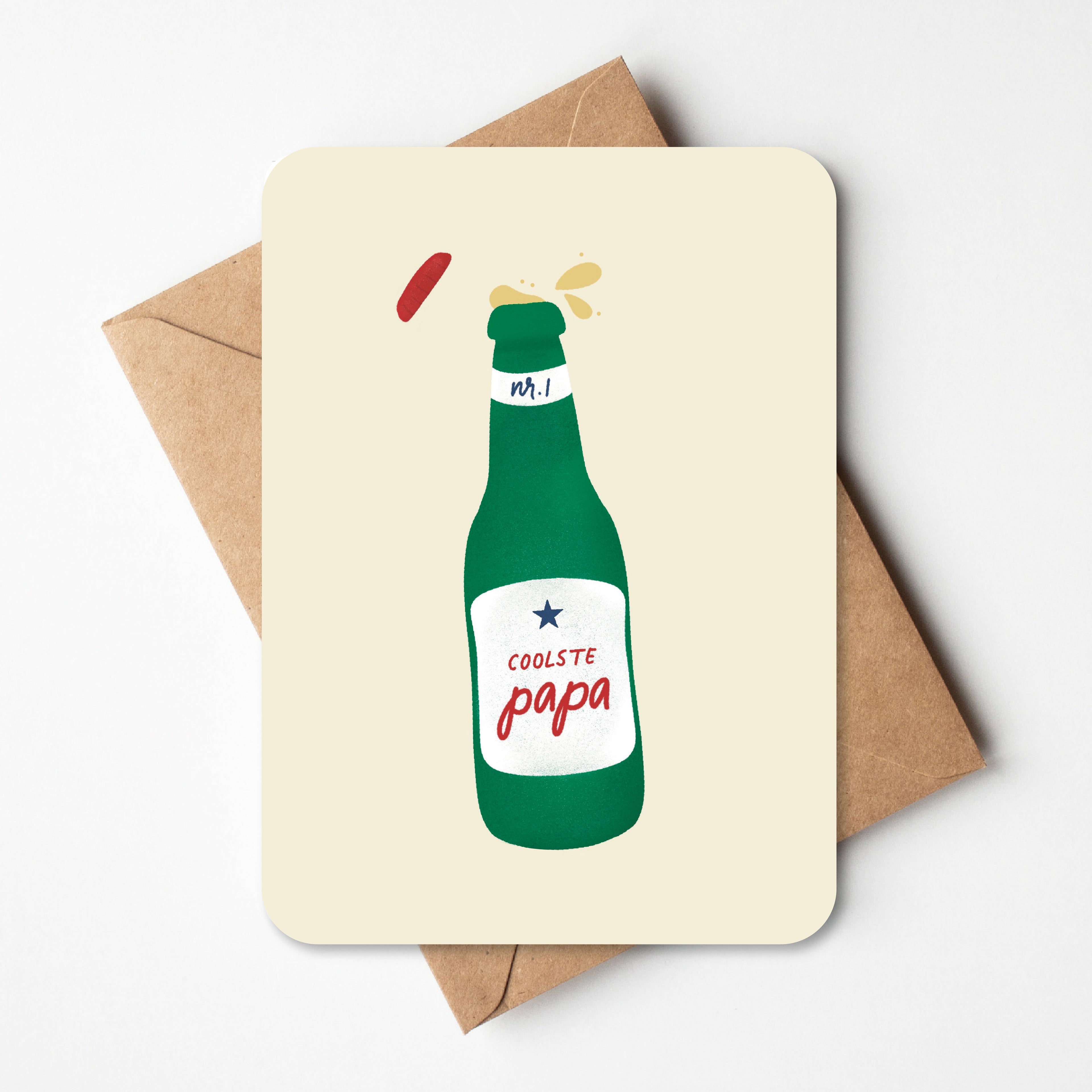 Vaderdag kaartje - Bierflesje