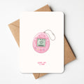 Wenskaart met tamagotchi
