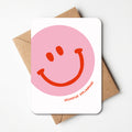 Verjaardagskaart - Smiley Roze