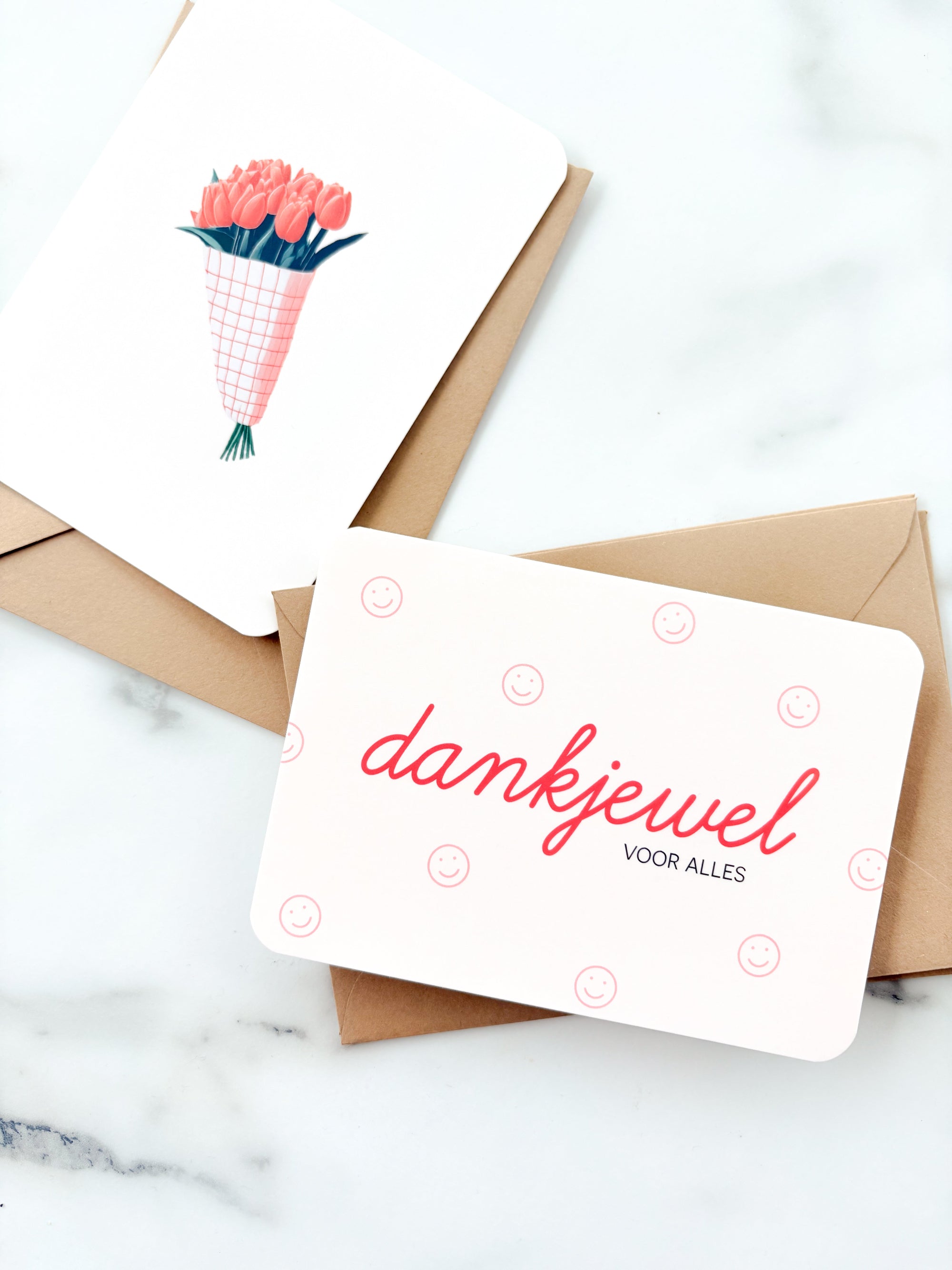 Iemand bedanken met een kaartje