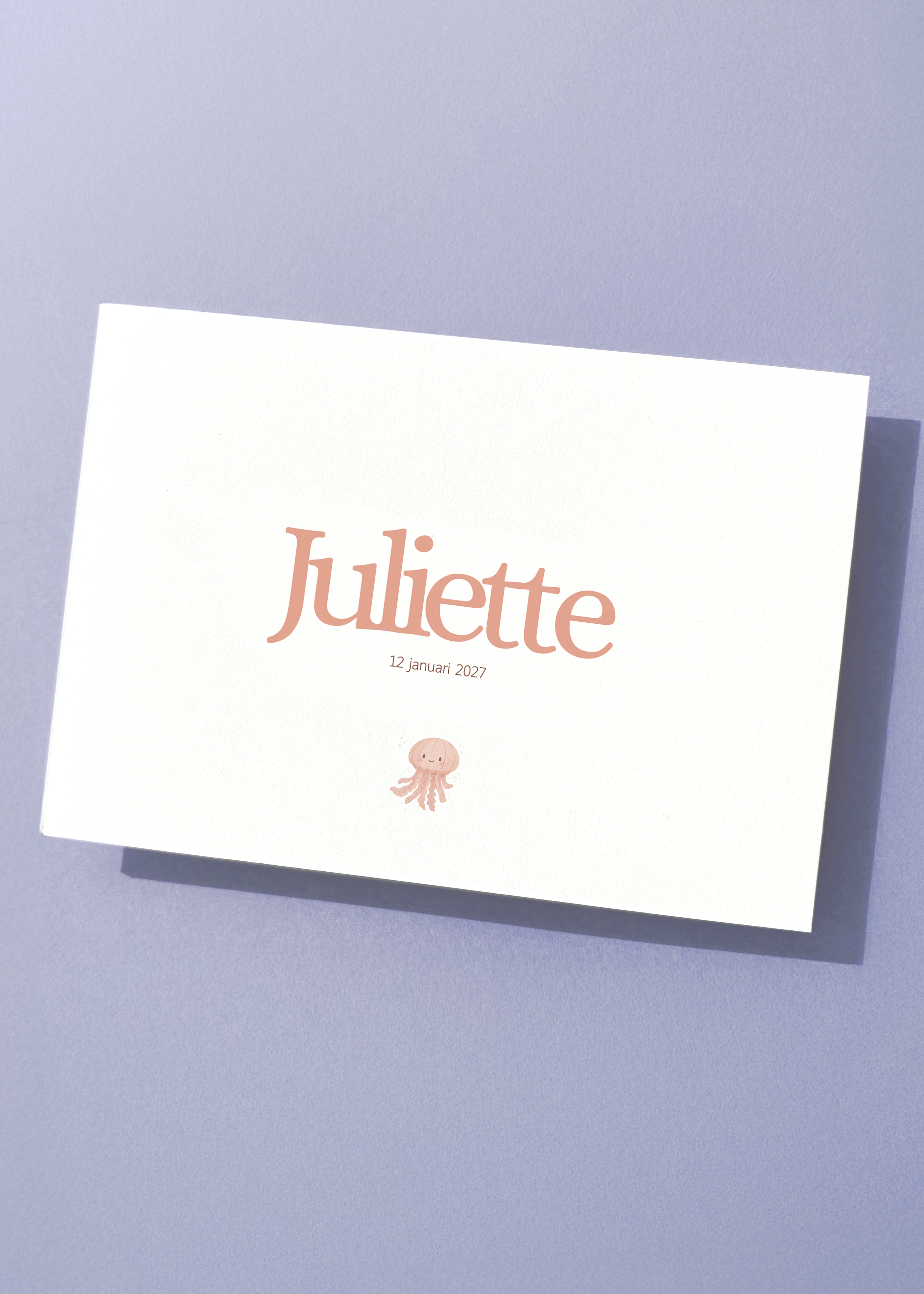 Geboortekaartje Canva template - Juliette
