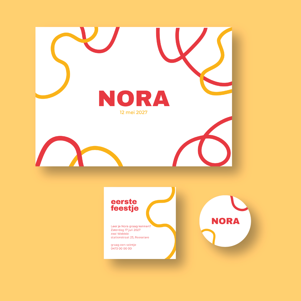 Geboortekaartje  Canva  bundel – Nora