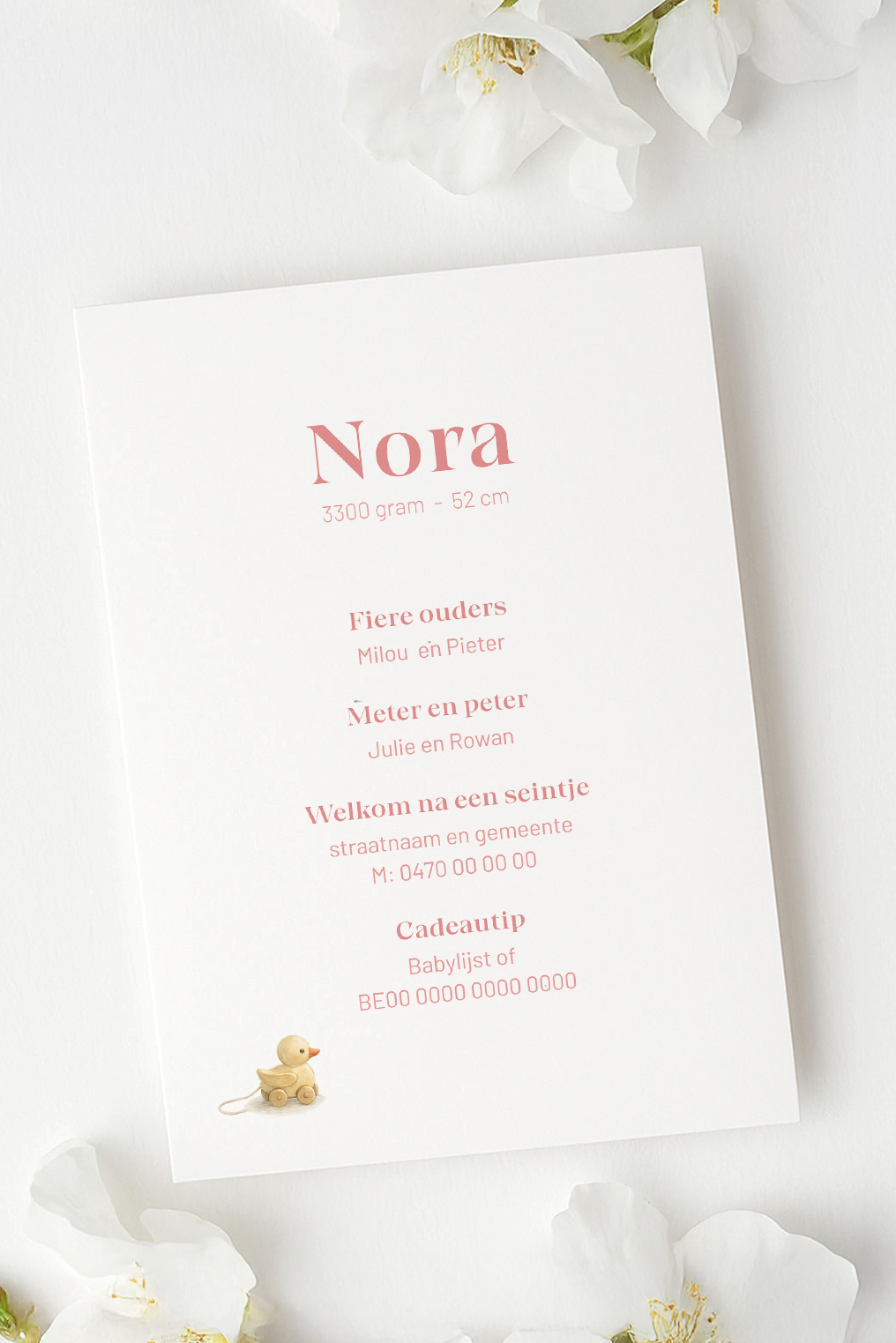 Geboortekaartje  Canva  bundel – Martha