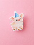 Schattige sticker van feestvarkentje