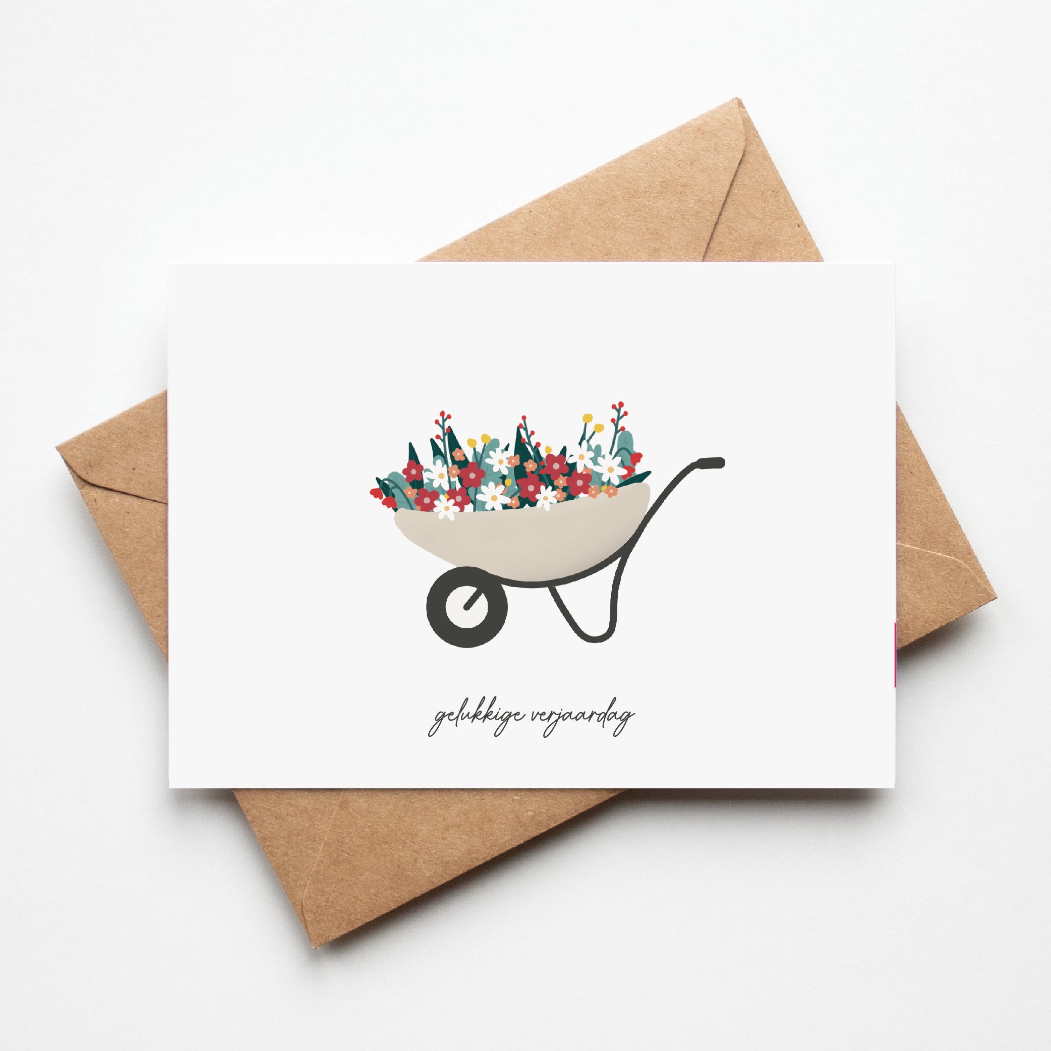 Verjaardagskaart - Kruiwagen