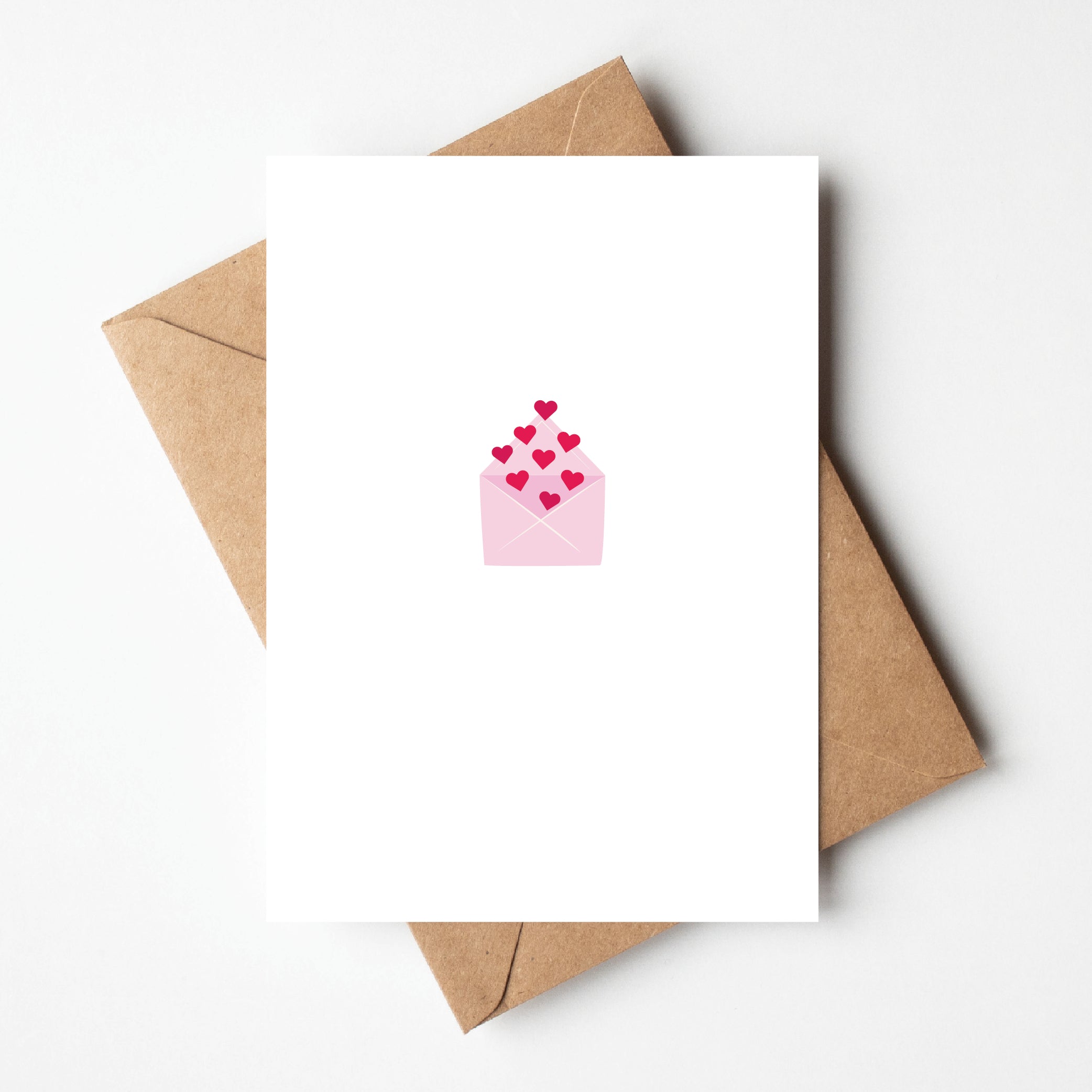 Wenskaart |  Envelop hartjes
